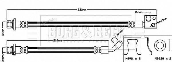 BORG & BECK stabdžių žarnelė BBH8035